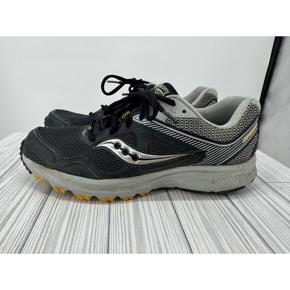 Saucony Cohesion Men's Sz 10 Running Shoes Black S25339-1 Mesh Lace-Up Sneakers - Picture 5 of 10